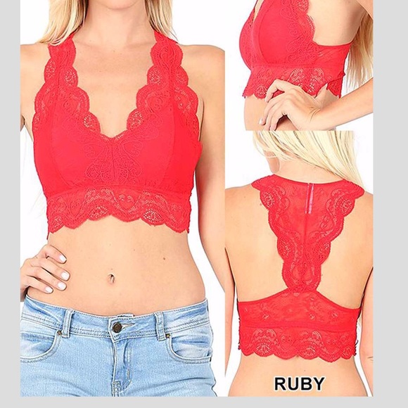 🔥Eggshell Stretchy Lace Bralette - Picture 2 of 3